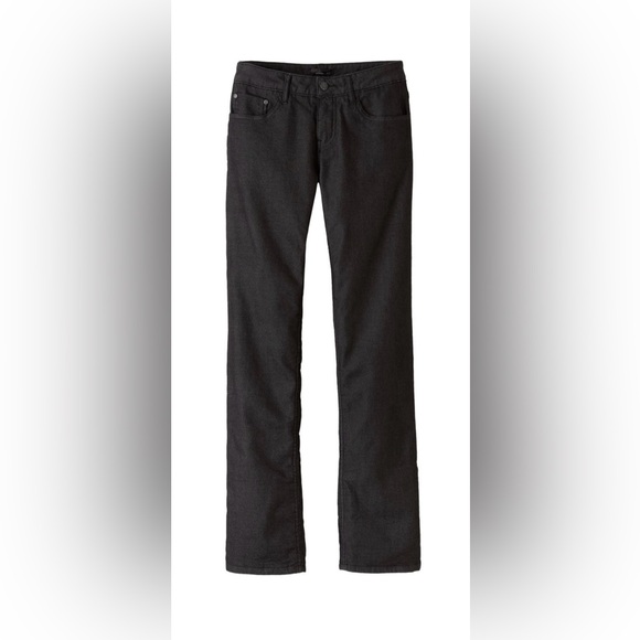 Prana Women’s Lined Boyfriend Jean/Pant Size 2 color black/dark charcoal - Picture 3 of 8